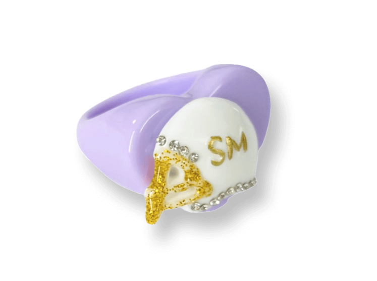 Pastel Pregame Football Helmet Ring
