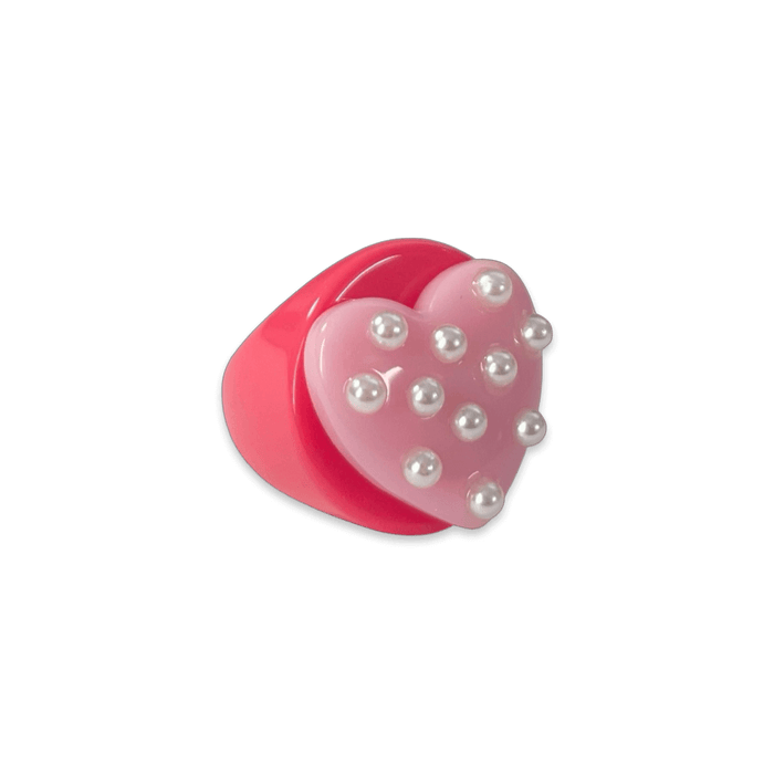 Pearl Polka Dot Heart Circle Ring (more colors)