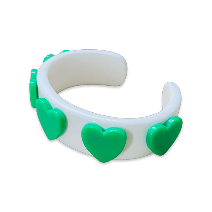 Wide Heart Cuff Bracelet