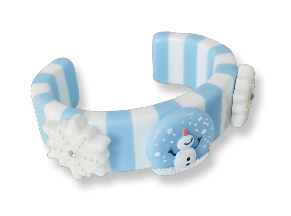 Snowman Wide Cuff Bracelet