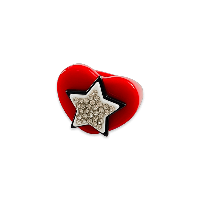 Stacked Star Heart Ring (more colors)