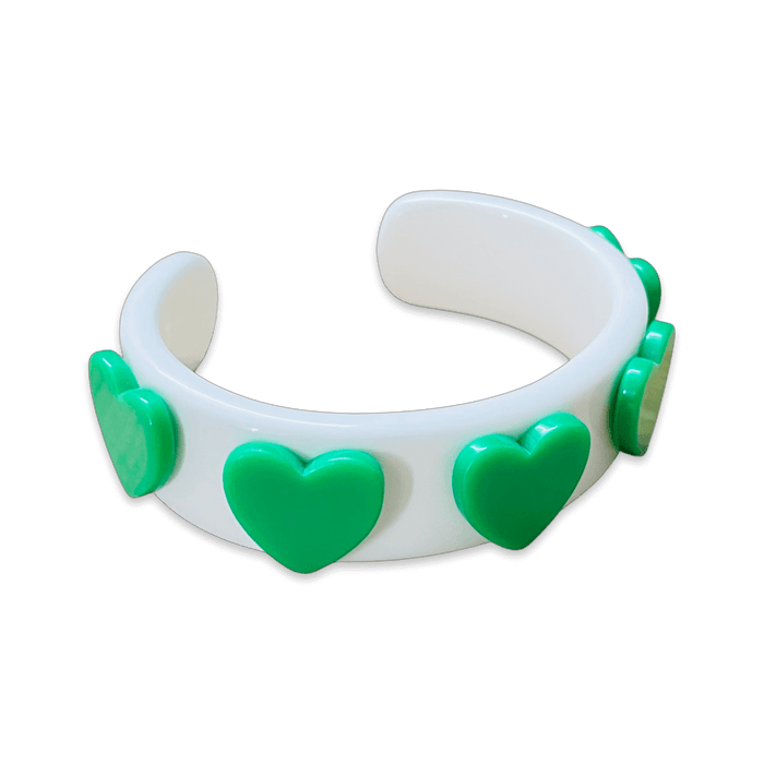 Wide Heart Cuff Bracelet