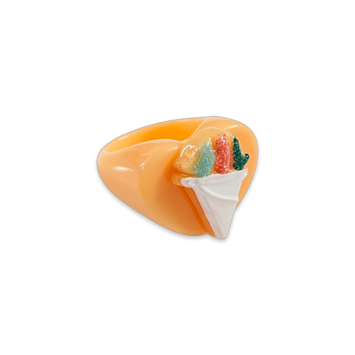 Snow Cone Ice cream Heart Ring