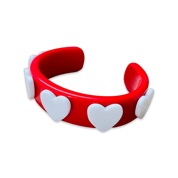 Wide Heart Cuff Bracelet