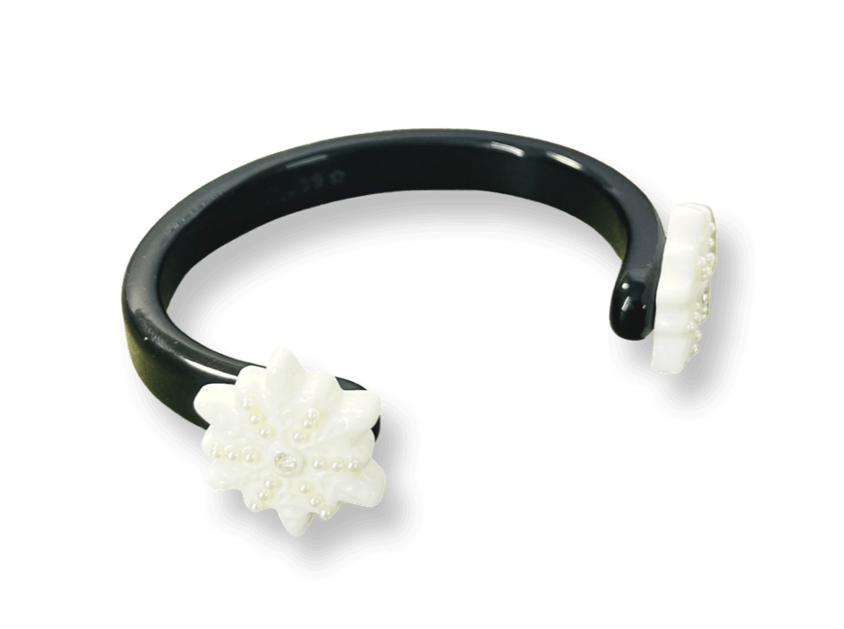 Snowflake Floating Cuff Bracelet