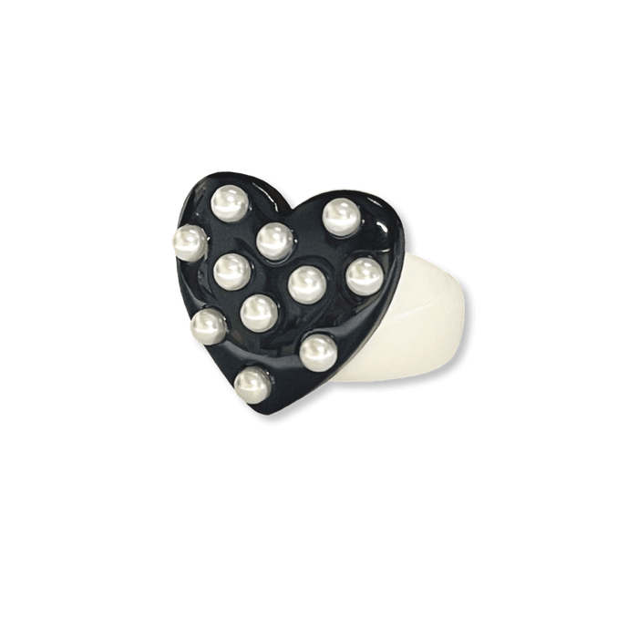 Pearl Polka Dot Heart Classic Ring