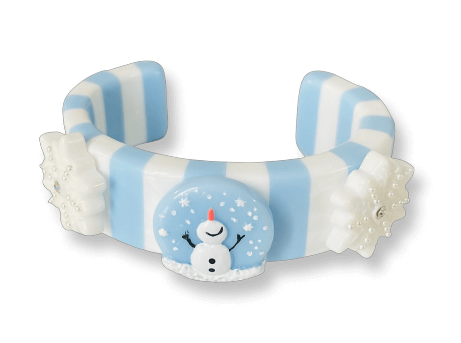 Snowman Wide Cuff Bracelet