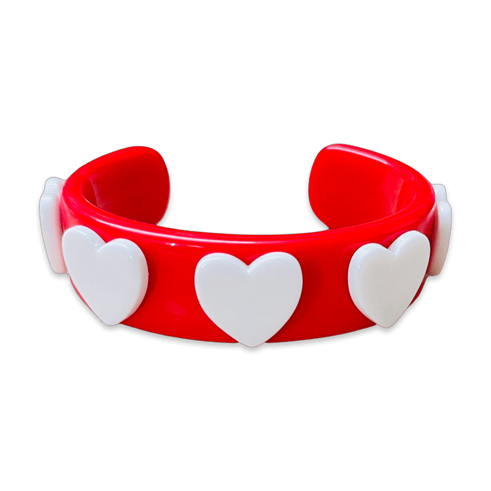 Wide Heart Cuff Bracelet