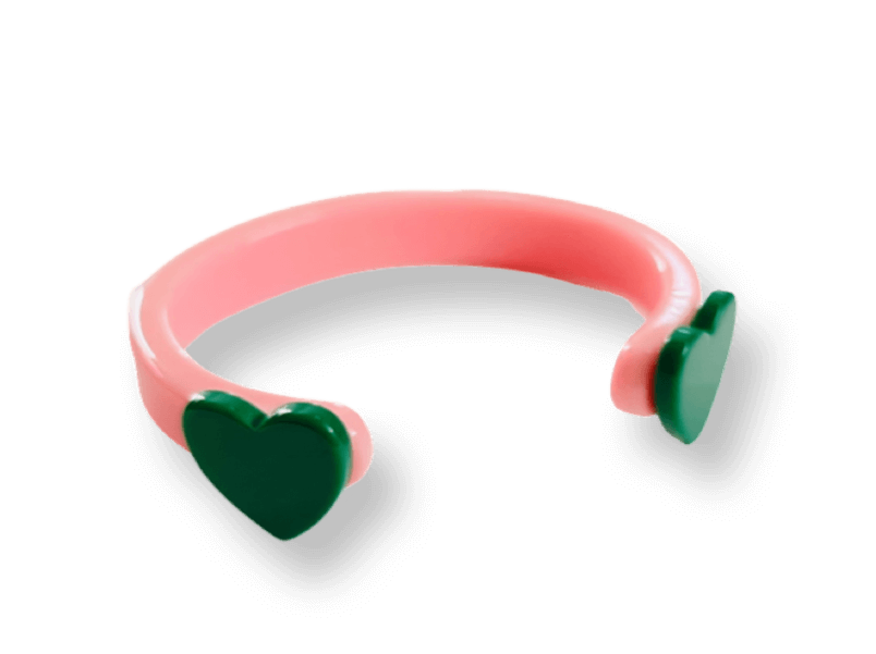 Thin Heart Floating Cuff Bracelet