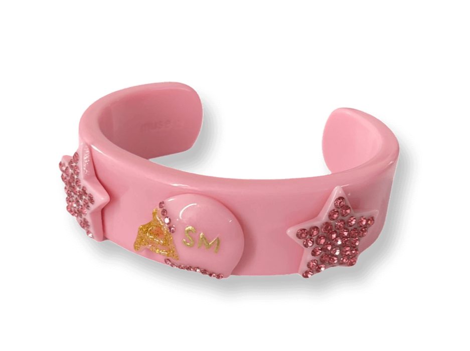 Pretty Pink Game Day Gear Wide Cuff Bracelet