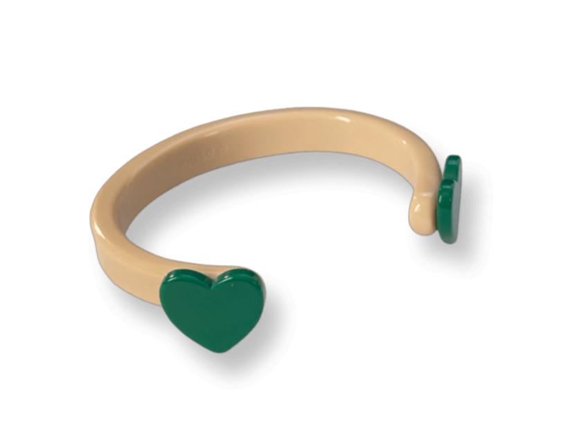 Thin Heart Floating Cuff Bracelet