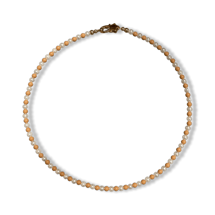 Pearl Necklace With Colored Beads