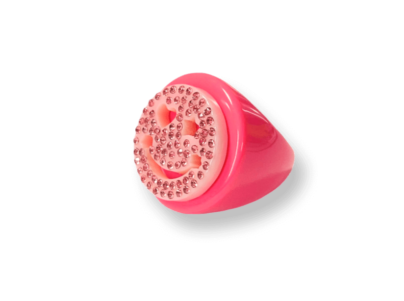 Neon Lights Iconic Smile Circle Ring