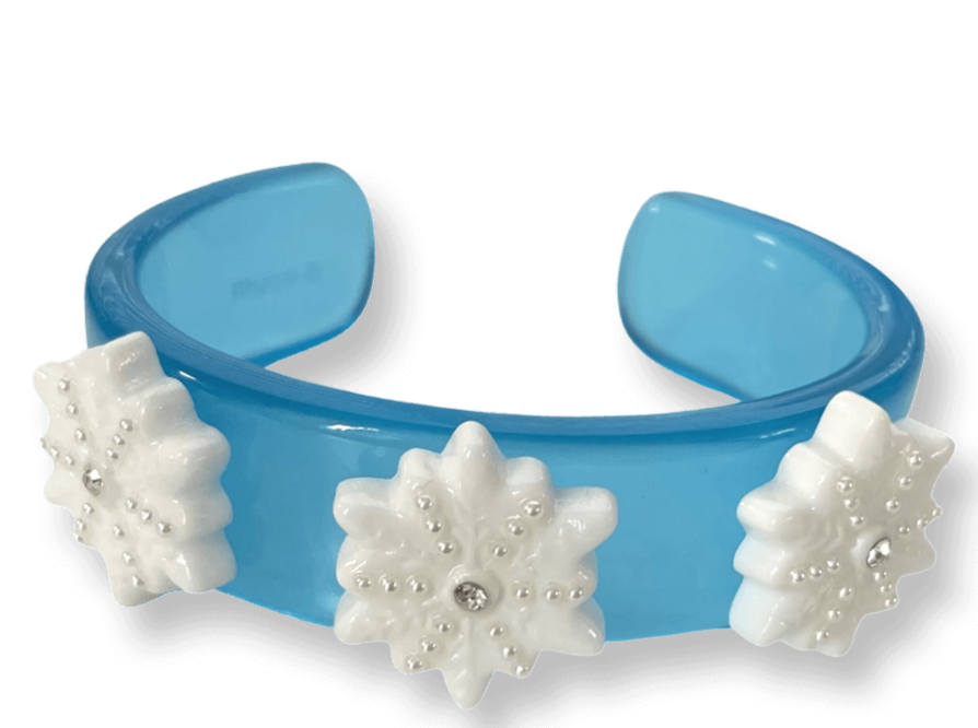 Snowflake Wide Cuff Bracelet