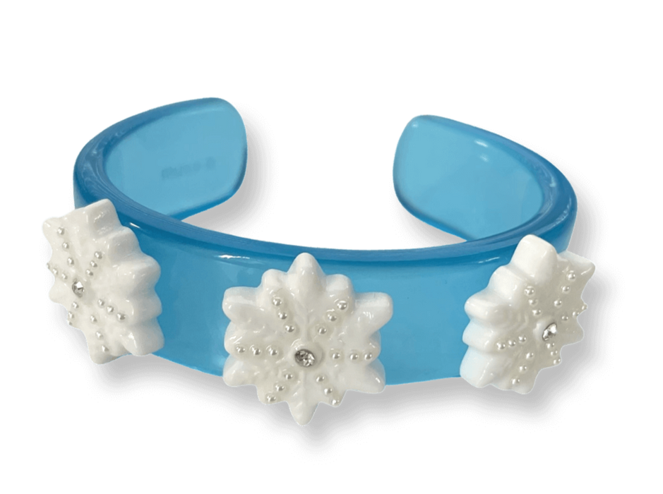 Snowflake Wide Cuff Bracelet