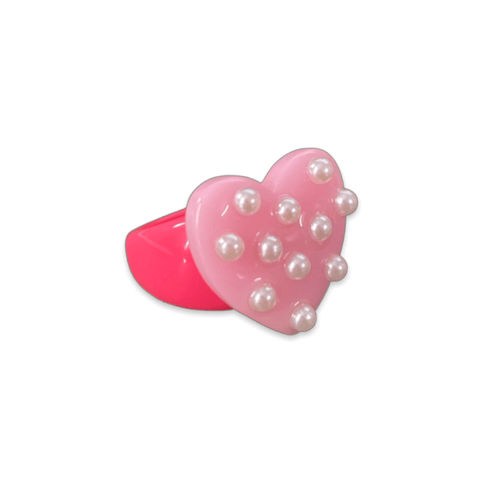 Pearl Polka Dot Heart Classic Ring