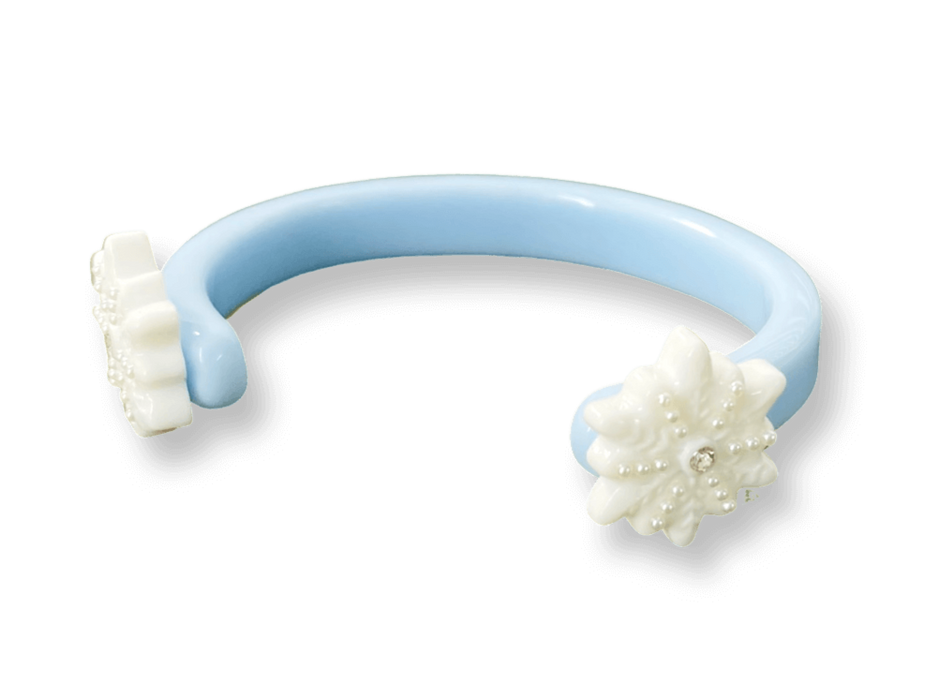 Snowflake Floating Cuff Bracelet