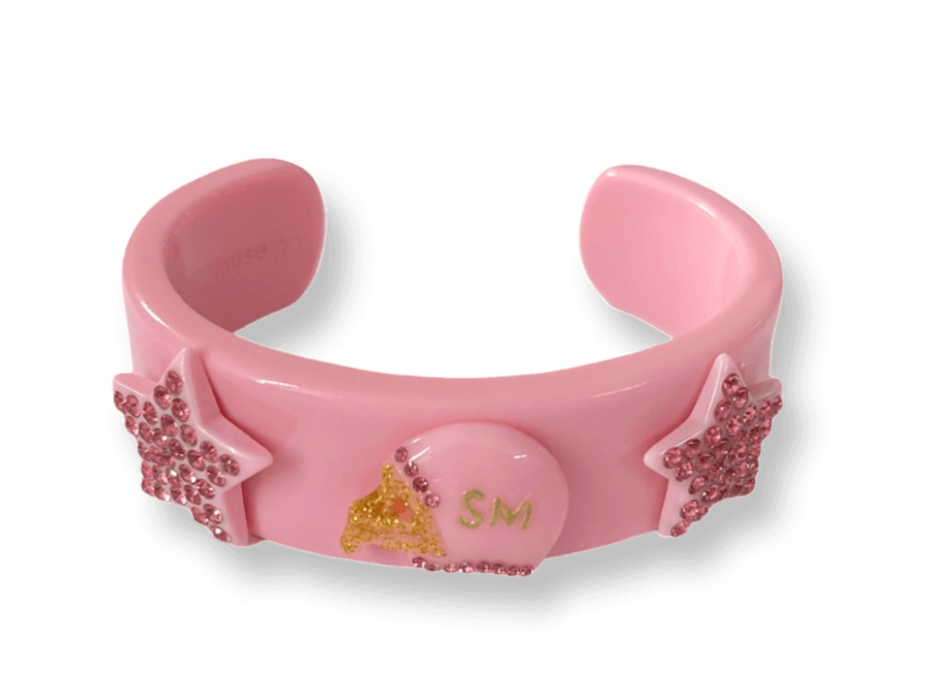 Pretty Pink Game Day Gear Wide Cuff Bracelet