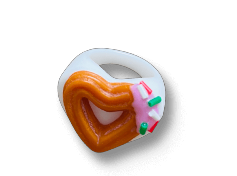 Sprinkle Churro Heart Ring (more colors)