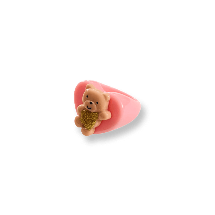 Teddy Bear Heart Ring (more colors)
