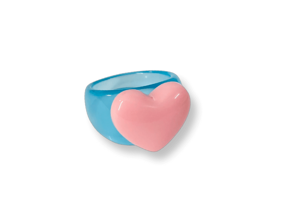 Small Puffy Heart Classic Ring