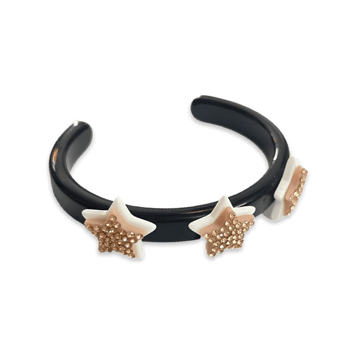 Stacked Star Pave Thin Cuff Bracelet