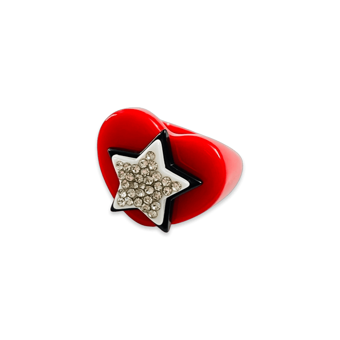 Stacked Star Heart Ring (more colors)