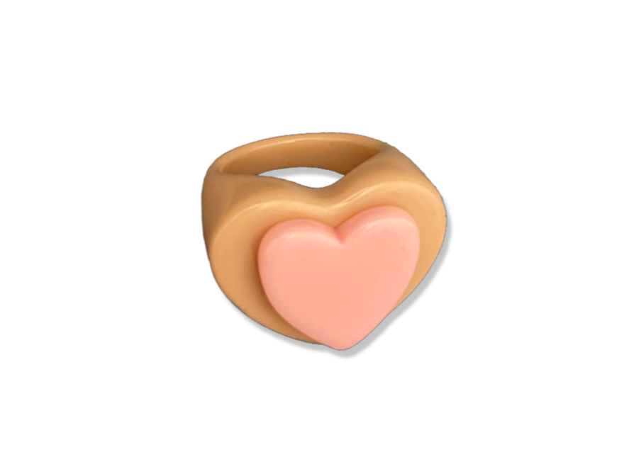 Strawberry Brown Sugar Heart Ring