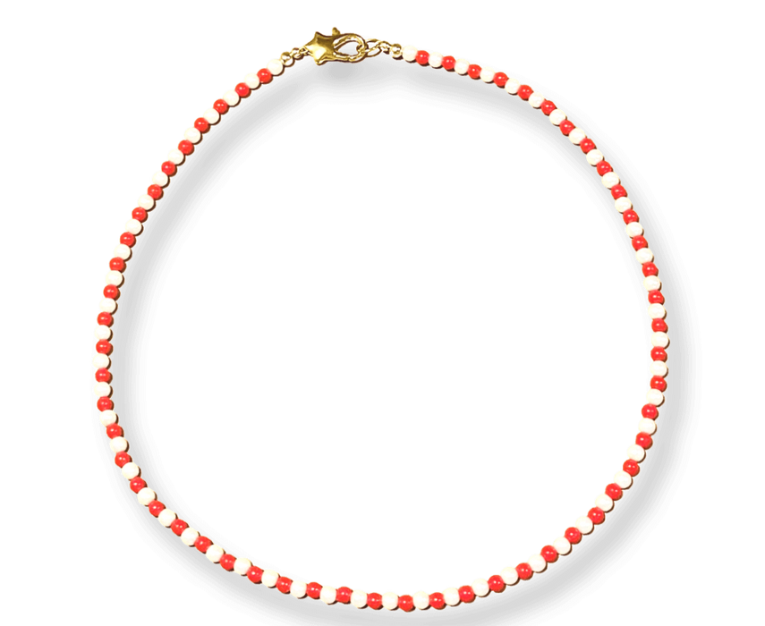 Pearl Necklace With Colored Beads