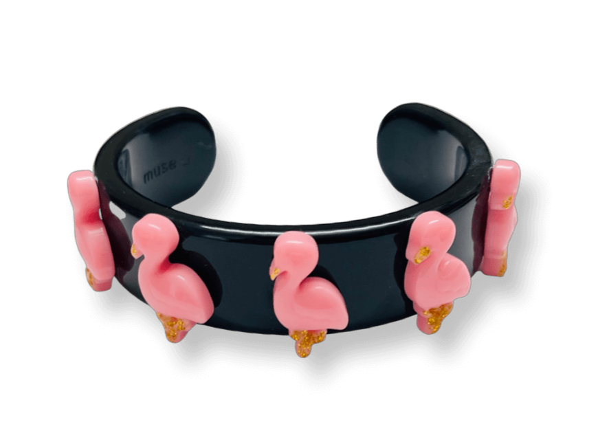 Flamingo Wide Cuff Bracelet