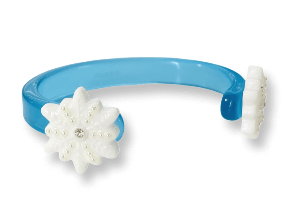 Snowflake Floating Cuff Bracelet