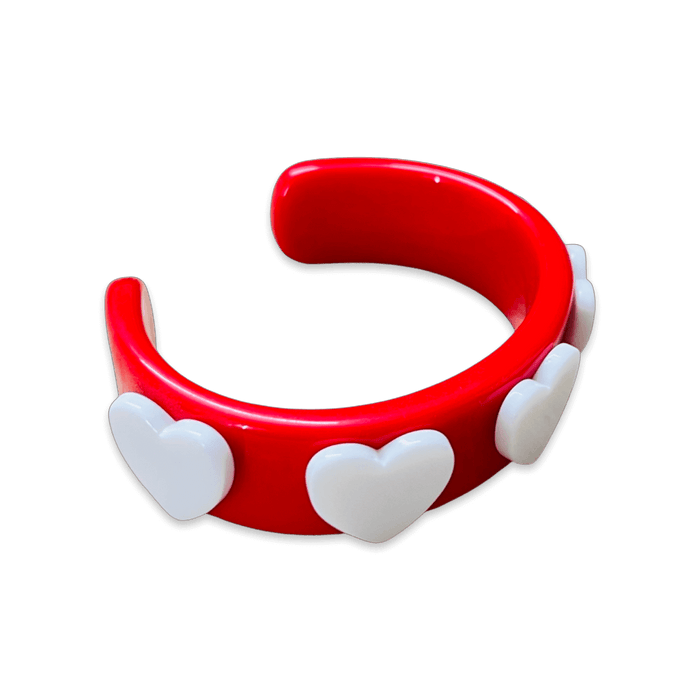 Wide Heart Cuff Bracelet