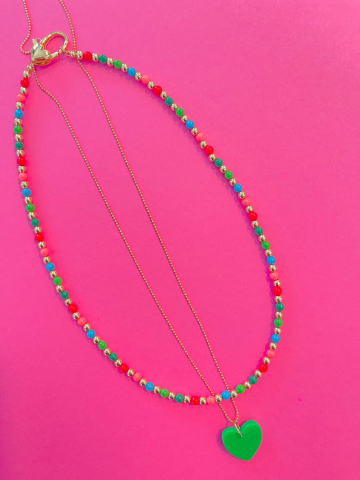 Gold Multicolor Beaded Necklace