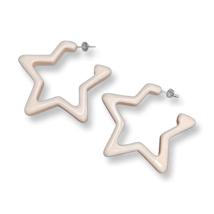 Acrylic Star Hoop Earrings
